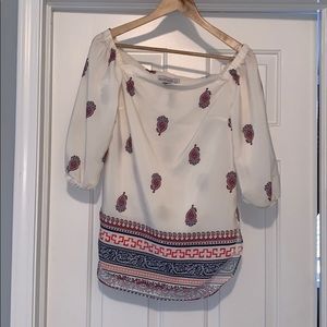 Cream off the shoulder blouse